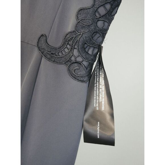 JS Collections Rosalind | Cold Shoulder Midi | Lace Appliqué | Elegant Dress 4 - Picture 5 of 9